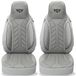 BREMER SITZBEZÜGE Premium Camper stoelhoezen voor Carado A 132 DPL508 in Grijs (2 losse stoelen)