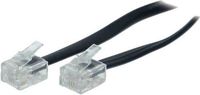S-Conn Handels GmbH Modulaire kabel met RJ11-aansluitingen, 10 meter, Zwart