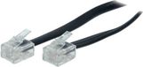 S-Conn Handels GmbH Modulaire kabel met RJ11-aansluitingen, 10 meter, Zwart