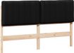 vidaXL - Gestoffeerd hoofdbord - Bruin en Zwart - 150 cm - Massief grenenhout
