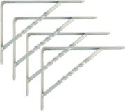 AMIG Plankdrager/steun/beugel Spiraal - 4x - metaal - zilver - H200 x B150 mm - Tot 225 kg