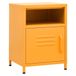 VidaXL Table de chevet 35x35x51 cm acier moutarde
