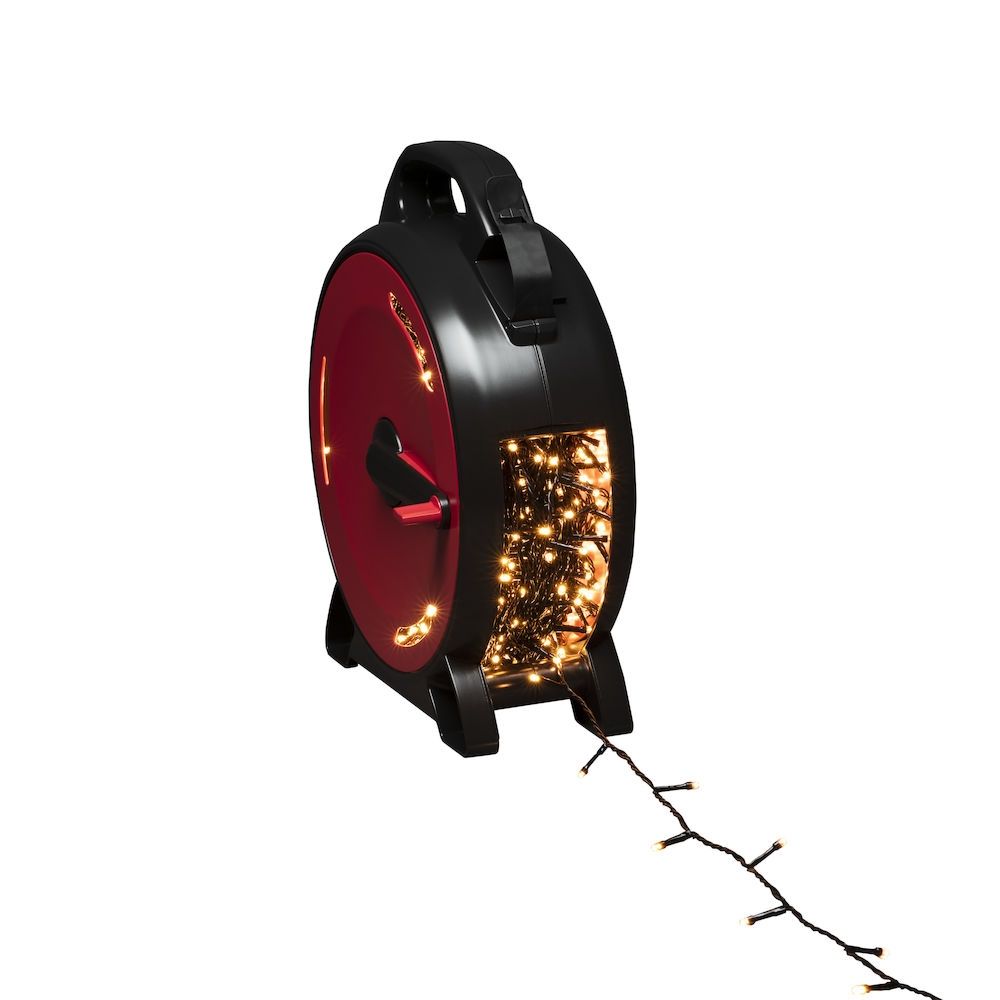 KONSTSMIDE 3850-800 - Lichtsnoer - 1200 amber LED's - 2200K - Zwart/Rood