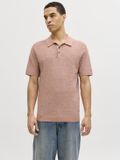 JACK&JONES JPRBLURILEY KNIT POLO SS SN Heren Polo Amber Brown M