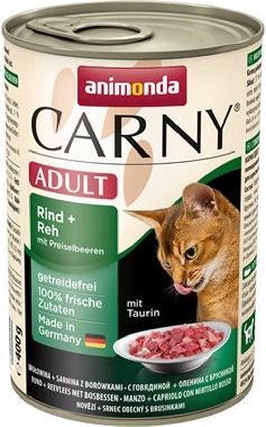 Animonda Carny Adult Rund, Hert & Koebessen - 6 x 400g