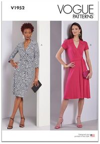 Vogue V1952A5 Misses' Wrap Dress - Sizes A5 (6-8-10-12-14)