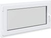 vidaXL Kelderraam RISOR 110 x 50 cm Wit Dubbel Glas PVC Links Binnendraaiend