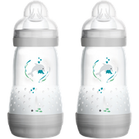 MAM Easy Start 2 Pack Baby Bottle Unisex Grey - 260ml