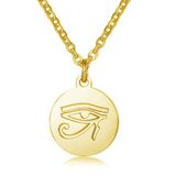 Mendes Steel Goudkleurige Heren Ketting met Hanger Oog van Horus
