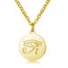 Mendes Steel Goudkleurige Heren Ketting met Hanger Oog van Horus