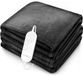 Sinnlein Elektrische deken - 180 x 130 cm - Antraciet - Fleece - 9 Warmtestanden - Timer - Digitaal display