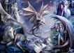 Bluebird Puzzle legpuzzel Anne Stokes Silver Dragon Collage 1500 stukjes