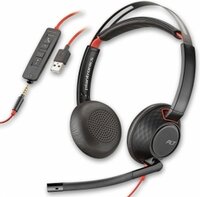 Poly Blackwire C5220 USB Headphones with Microphone - Black