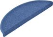 VidaXL Tapis d'escalier 15 pièces 56x17x3 cm Bleu