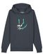 Watapparel Sweatshirt 'Graffiti Astronaut' turquoise / antraciet