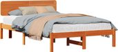 vidaXL Bedframe Wasbruin 135 x 190 cm Massief grenenhout