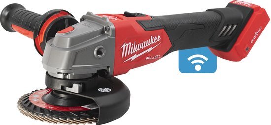 Milwaukee M18 ONEFSAG125XB-0X M18 FUEL™ ONE-KEY™ 18V Li-ion accu haakse slijper body in HD box - 125 mm - koolborstelloos