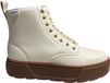 Puma Karmen Boot 8 WTR Dames Sneakers Wit/Bruin Leer Rubber Plateau Veters Maat 42