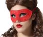 Atosa Verkleed oogmasker - rood - kant patroon - volwassenen - Halloween/gemaskerd bal