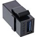 InLine 76202L USB 3.0 Keystone Snap-In Insert, USB-A Buck/Vrouwelijk, Zwart