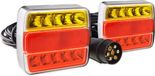Amio Ensemble d'éclairage de remorque universel à LED - 7 broches / magnétique / avec réflecteurs