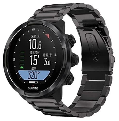Strap-it stalen band - zwart - Geschikt voor Suunto 9 (Baro)
