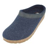 HAFLINGER Grizzly Torben vilten klomp pantoffel van zuiver wolvilt jeans, maat 36