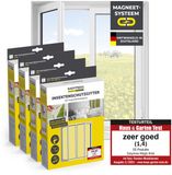EASYmaxx Insect Protect Vliegenhorren voor Ramen met Magnetische Bevestiging - Wit (4 stuks)