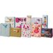 CRELANDO® Set de sacs cadeaux, 10 pièces (Fleurs et cœurs)