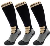 Poederbaas Skisokken Merinowol Pro - 3-pack Zwart - Maat 35/38