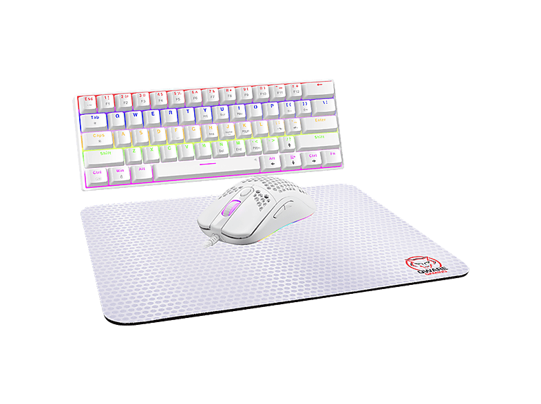 Qware Gaming Bundel - El Paso Bedraad Gamingtoetsenbord En -muis Wit