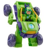 Marvel Iron Man and His Awesome Friends Iron Hulk, 2-in-1 mech-pak en voertuig, actiefiguur en speelgoedvoertuig