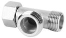 Vanne d'arrêt, 3 voies, Connexion : 2 pièces, Matériau : cuivre nickelé, Angle de rotation : 180 degrés, durable, Dimensions : 4,8 x 2,7 cm, Vanne d'arrêt pour eau