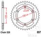 JT-prockets Jt Sprockets 520 Jtr897.44 Steel Achtertandwiel Zilver 44t