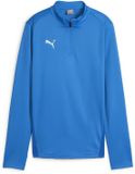 Puma dames-shirt TeamGoal Training 1/4 Zip Top Wmn S Katoen Lange mouw Polokraag Electric Blue Lemonade-Puma White-Puma Team Royal
