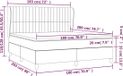 vidaXL Boxspring met matras stof donkerbruin 180x200 cm