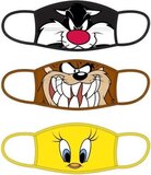 Looney Tunes Masker Standard Set van 3 Multicolours - Unisex - Volwassenen