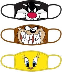Looney Tunes Masker Standard Set van 3 Multicolours - Unisex - Volwassenen