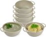 Plasticforte bols de soupe avec poignées - 10x - Campinglife - plastique - D11 x H5 cm - 370 ml - beige - empilable - incassable
