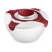 Westmark Slakom met handvatten en dressingbakje; inhoud: 6,5 l, kunststof, Praktika, doorzichtig/wit/rood, 2422227R