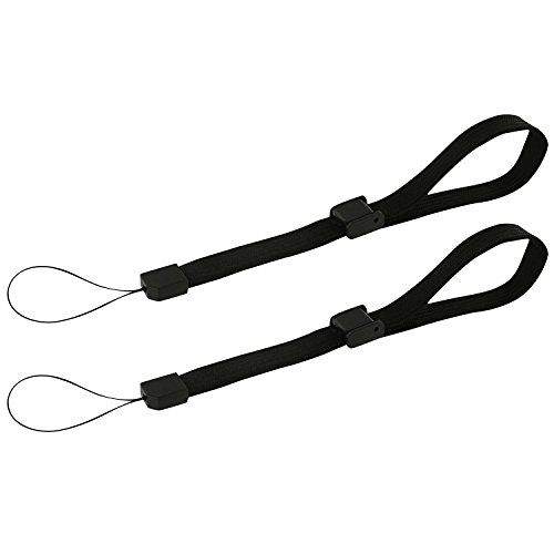 Perfect Part Polsband polsband voor Sony PSP 1000 2000 3000 GO PS Vita PS3 Move camera's, Nintendo DS, DS Lite DSi XL 2DS 3DS XL Wii Afstandsbediening Wii U, MP3 muziekspeler (2 x zwart)