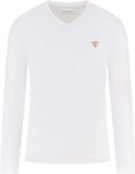 Guess Vn Ls Core Tee T-Shirt Lange Mouw V-Hals Katoen Wit XXL