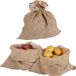 Merkloos Relaxdays Jute Zak - Set van 3 - Aardappel Zak - 55 x 50 cm