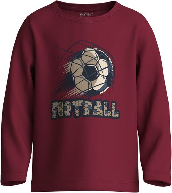 NAME IT - NMMVUX LS TOP - Jongens - Lange mouwen shirts - Rumba Red - Maat 110