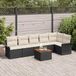 Maison Exclusive - Set van 7 tuinbanken, zwart, van polyrotan