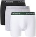 Lacoste Heren Boxershorts Met Lange Pijp Boxer Briefs 3-Pack Wit/Grijs/Zwart - Maat M