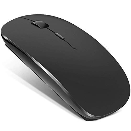 Avis Bluetooth muis 5.0, DPI-instelbare draadloze muis, compatibel met laptop/tablet/iPad/iPhone/Mac (iOS 13.3.2 en hoger), pc/tablet, oplaadbare stille mini-muis voor Windows/Linux