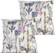 Anna's Collection Coussin d'extérieur Fleur - 2x - Blanc/Violet - 60 x 60 cm