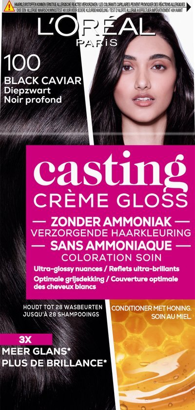 L'Oréal Casting Crème Gloss 100 - Diepzwarte - Haarverf zwart