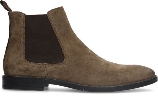 Manfield Heren Taupe Suède Chelsea Boots Maat 43